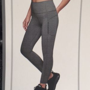 RBX zipper side pocket legging with fleece lined